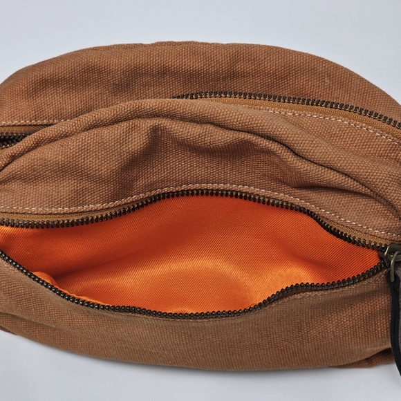Timberland Men's Core Canvas Travel Toiletry Bag, Bronze/Dark Brown, EUC - Picture 7 of 10